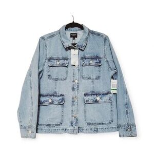 Light Wash Denim Jean Jacket - Light Blue
